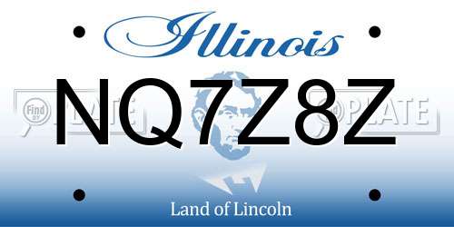 NQ7Z8Z Illinois License Plate