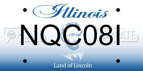 NQC08I Illinois License Plate