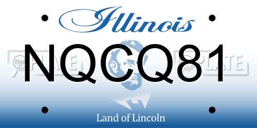 NQCQ81 Illinois License Plate
