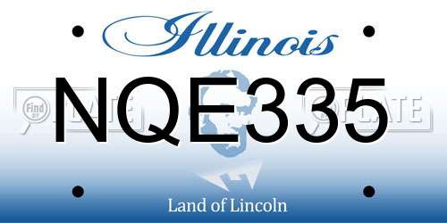 NQE335 Illinois License Plate