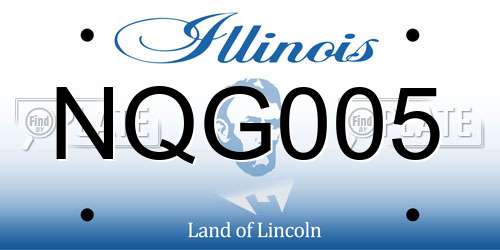 NQG005 Illinois License Plate