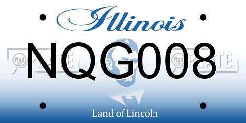 NQG008 Illinois License Plate
