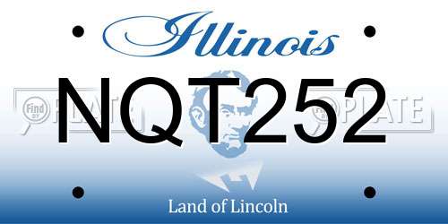 NQT252 Illinois License Plate
