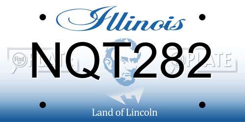 NQT282 Illinois License Plate