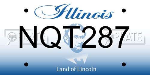 NQT287 Illinois License Plate