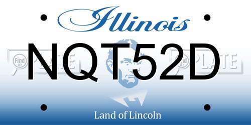 NQT52D Illinois License Plate