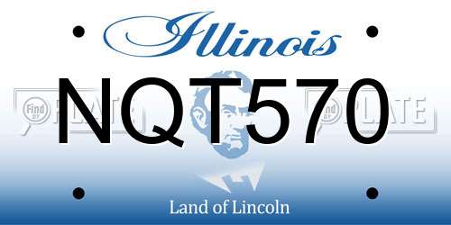 NQT570 Illinois License Plate