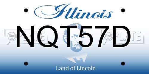 NQT57D Illinois License Plate