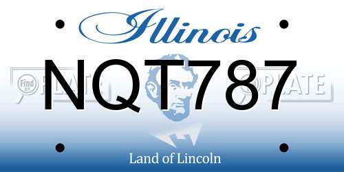 NQT787 Illinois License Plate