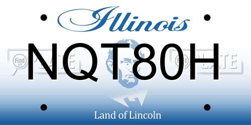 NQT80H Illinois License Plate