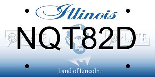 NQT82D Illinois License Plate