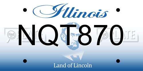 NQT870 Illinois License Plate