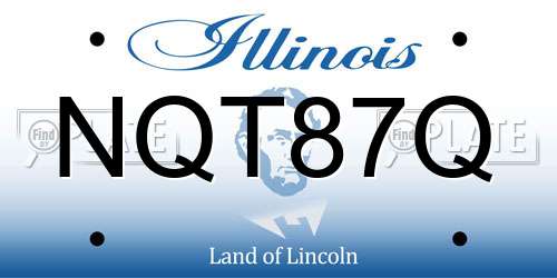 NQT87Q Illinois License Plate