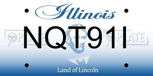 NQT91I Illinois License Plate