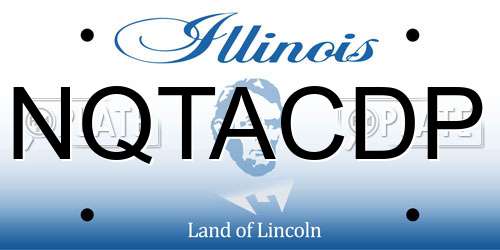 NQTACDP Illinois License Plate