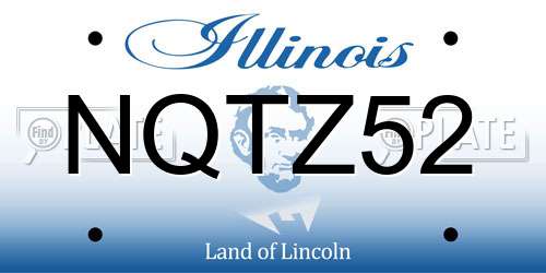 NQTZ52 Illinois License Plate