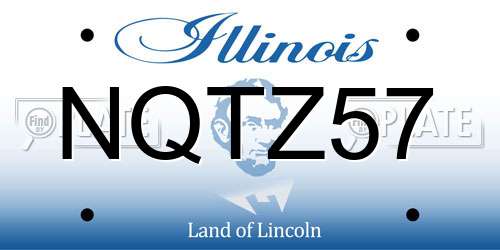 NQTZ57 Illinois License Plate