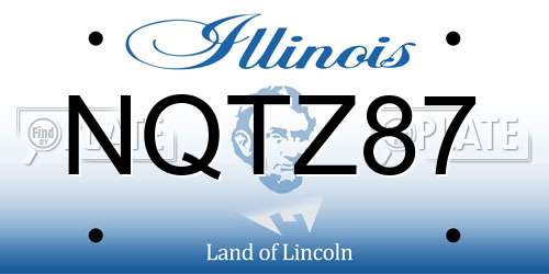 NQTZ87 Illinois License Plate