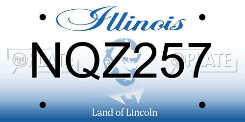 NQZ257 Illinois License Plate