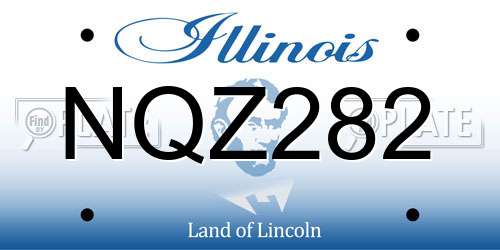 NQZ282 Illinois License Plate
