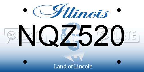 NQZ520 Illinois License Plate