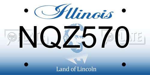 NQZ570 Illinois License Plate