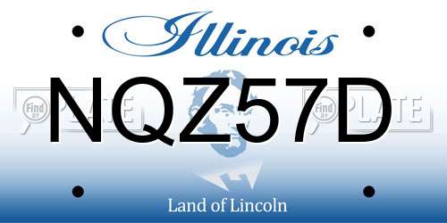 NQZ57D Illinois License Plate