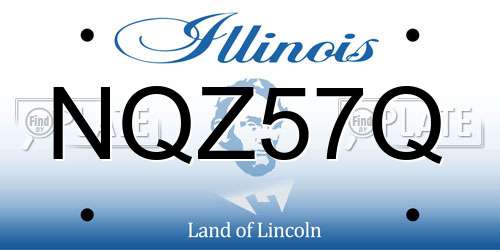 NQZ57Q Illinois License Plate