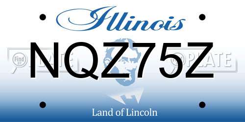 NQZ75Z Illinois License Plate