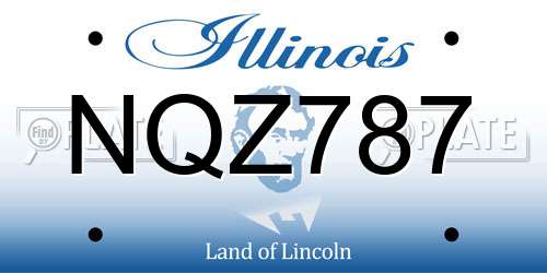 NQZ787 Illinois License Plate