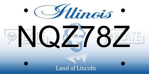 NQZ78Z Illinois License Plate