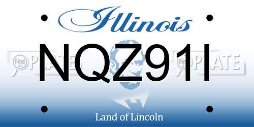 NQZ91I Illinois License Plate