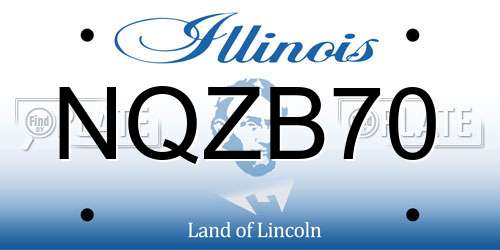 NQZB70 Illinois License Plate