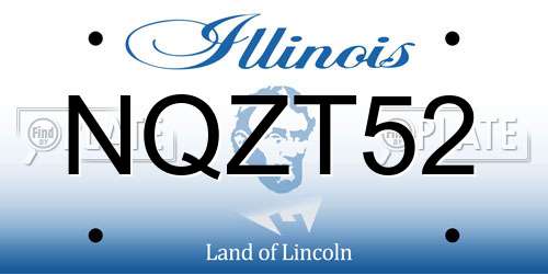 NQZT52 Illinois License Plate