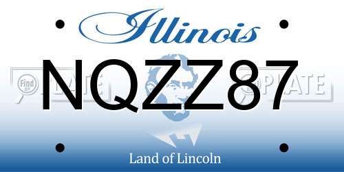 NQZZ87 Illinois License Plate