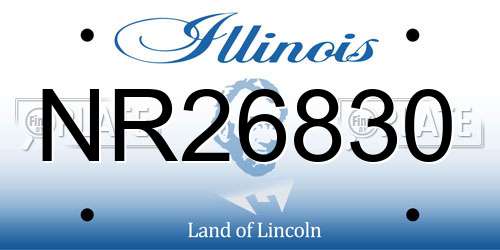 NR26830 Illinois License Plate