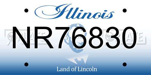 NR76830 Illinois License Plate