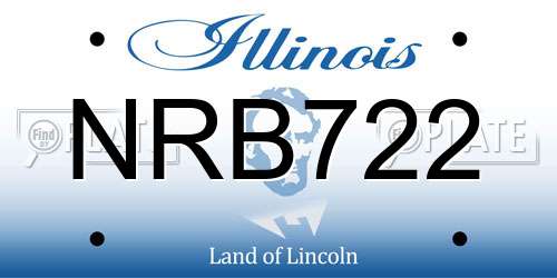 NRB722 Illinois License Plate