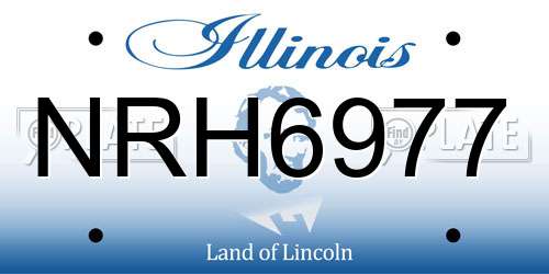 NRH6977 Illinois License Plate