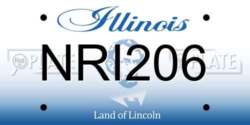 NRI206 Illinois License Plate