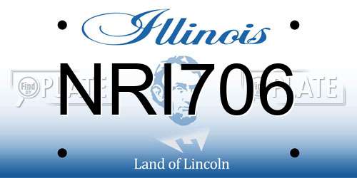 NRI706 Illinois License Plate