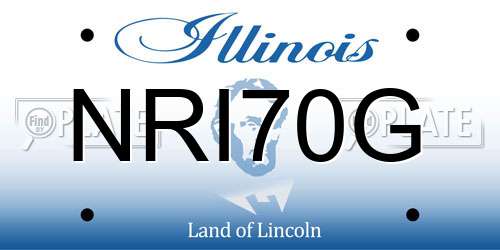 NRI70G Illinois License Plate
