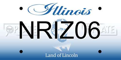 NRIZ06 Illinois License Plate