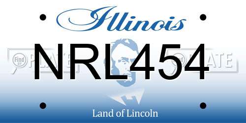 NRL454 Illinois License Plate