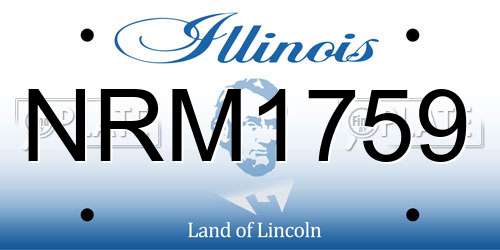 NRM1759 Illinois License Plate