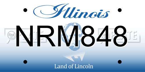 NRM848 Illinois License Plate