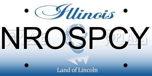 NROSPCY Illinois License Plate
