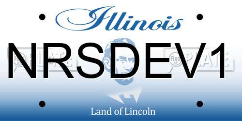 NRSDEV1 Illinois License Plate