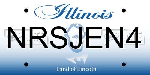 NRSJEN4 Illinois License Plate