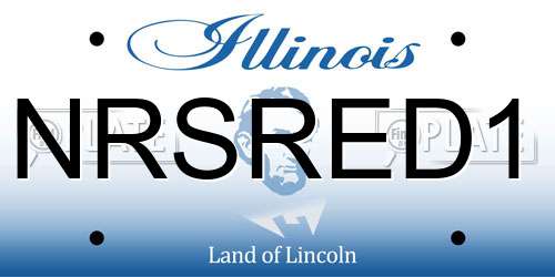 NRSRED1 Illinois License Plate